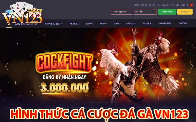 Hình thức cá cược đá gà vn123